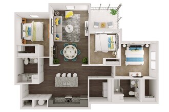 3 Bedroom 07-7210 floor plan